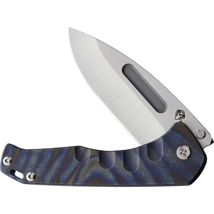 Medford Praetorian Slim Framelock Flame Anodized Titanium Tumbled S35VN - Knives.mx
