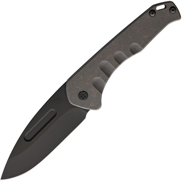 Medford Praetorian Slim Gray Tumbled Titanium Black PVD Coated S35VN - Knives.mx