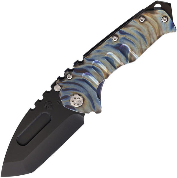 Medford Praetorian T Framelock Flame Anodized Titanium PVD Coated Tanto S35VN - Knives.mx