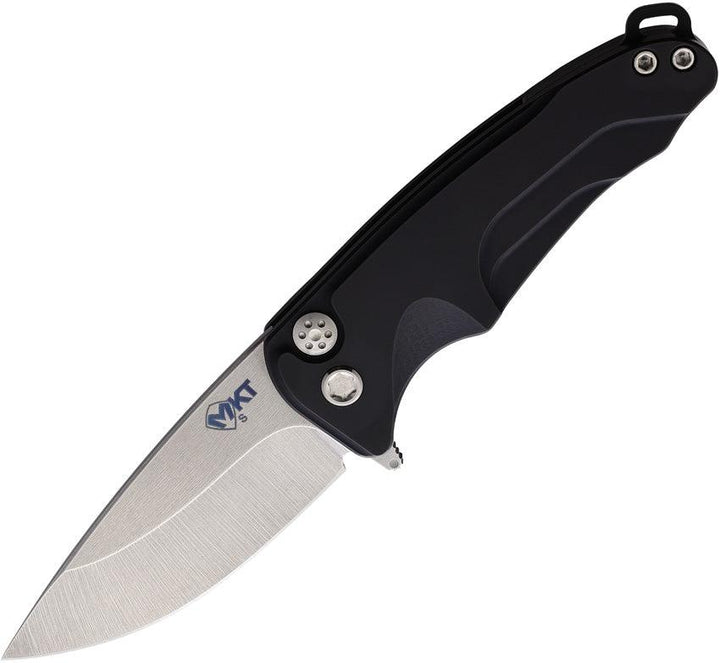 Medford Smooth Criminal Button Lock Black Anodized Aluminum - Knives.mx