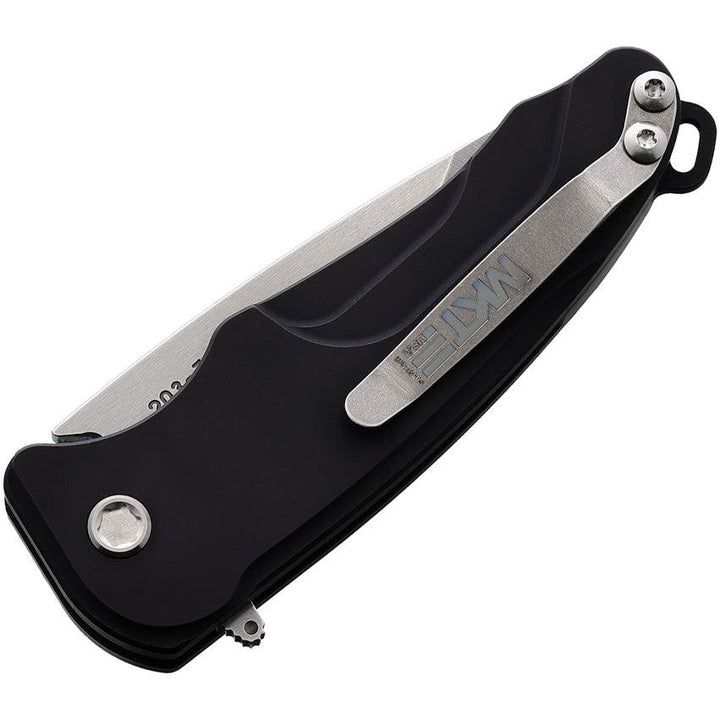 Medford Smooth Criminal Button Lock Black Anodized Aluminum - Knives.mx