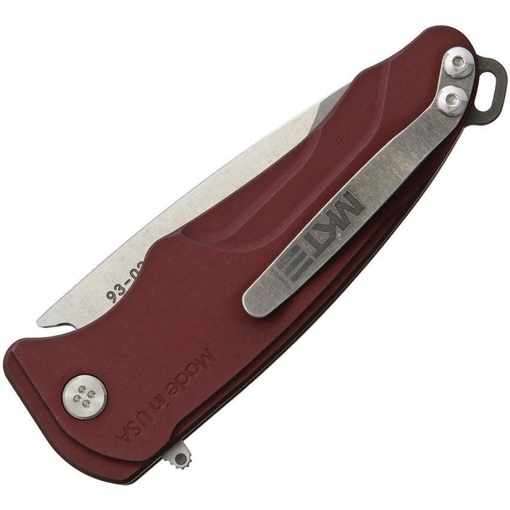 Medford Smooth Criminal Framelock Red Aluminum Tumbled S35VN - Knives.mx