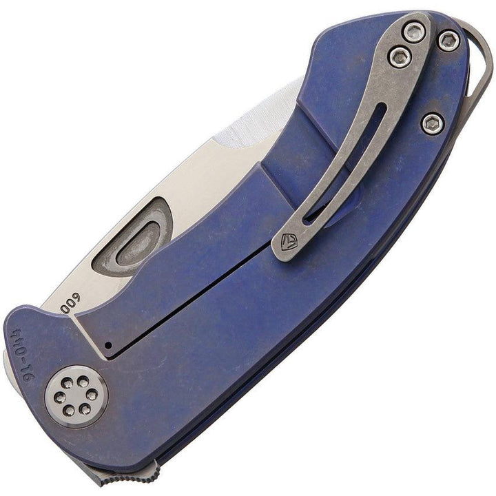 Medford Theseus Framelock Blue Anodized Titanium S35VN - Knives.mx