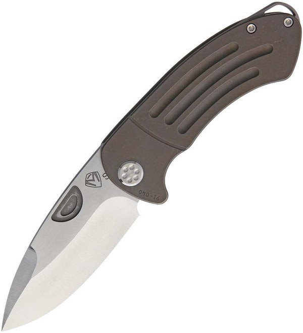 Medford Theseus Framelock Bronze Anodized Titanium S35VN - Knives.mx