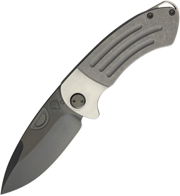 Medford Theseus Framelock Tumbled Titanium Black PVD Coated D2 - Knives.mx