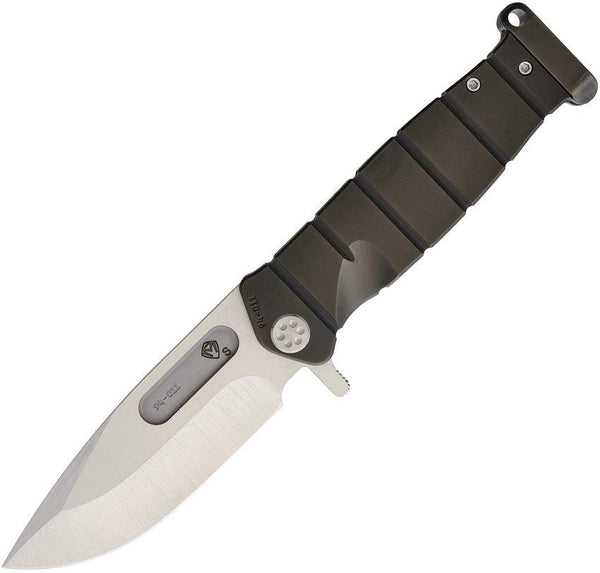 Medford USMC FF Framelock Black PVD Coated Titanium Tumbled S35VN - Knives.mx