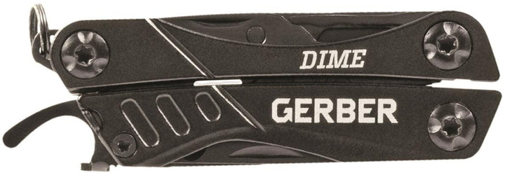 Mini Gerber Dime Micro Multi-Tool Black Aluminum - Knives.mx