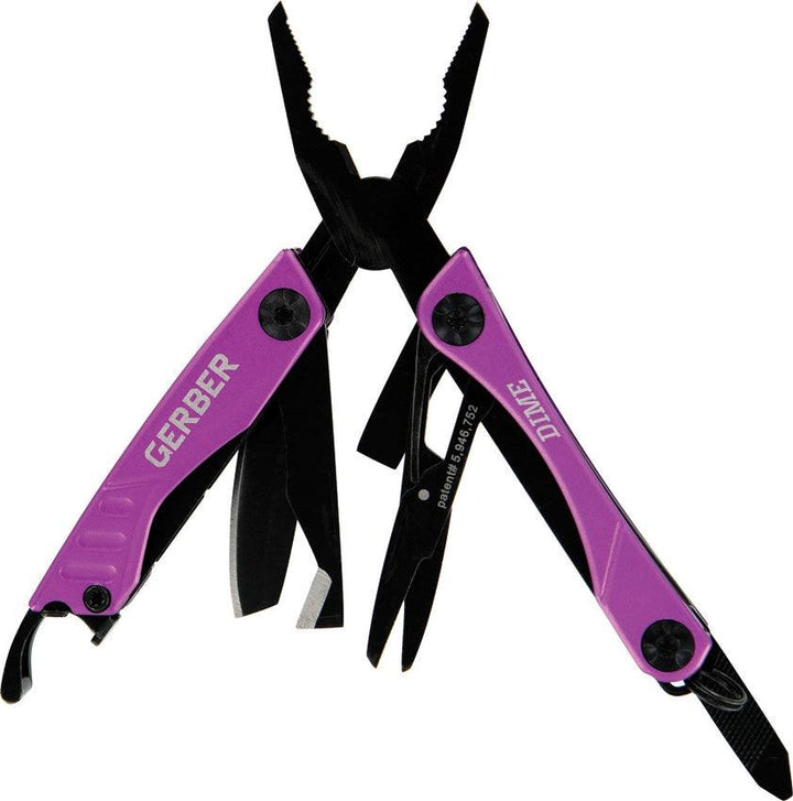 Mini Gerber Dime Multi Tool Purple Aluminum - Knives.mx