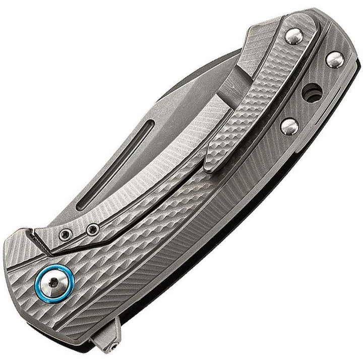 MKM-Maniago Knife Makers Colvera Framelock Lionsteel Black G10 w Titanium Back StonewashBohler M390 - Knives.mx
