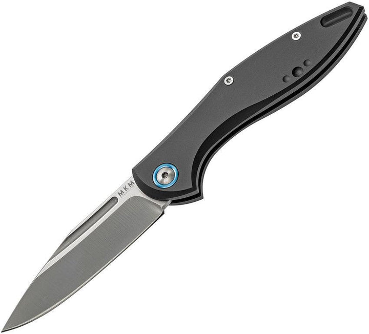 MKM-Maniago Knife Makers Fara Slip Joint Mercury Black Anodized Aluminum Satin Bohler M390 - Knives.mx