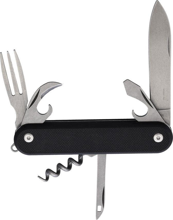 MKM-Maniago Knife Makers Malga 6 Multipurpose Knife Black G10 Bohler M390 - Knives.mx