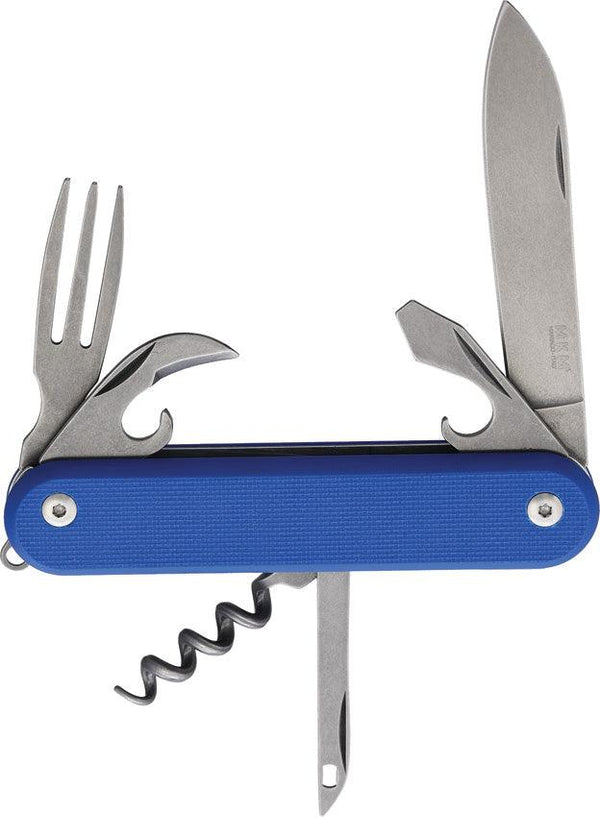 MKM-Maniago Knife Makers Malga 6 Multipurpose Knife Blue G10 Bohler M390 - Knives.mx