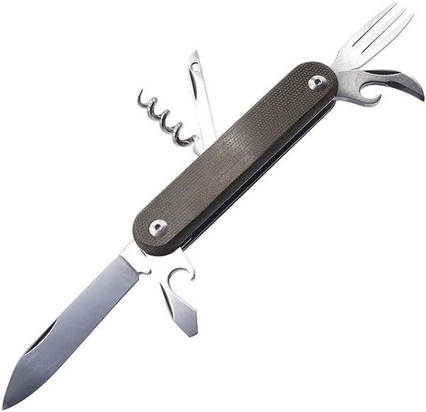 MKM-Maniago Knife Makers Malga 6 Multipurpose Knife Green Micarta Bohler M390 - Knives.mx