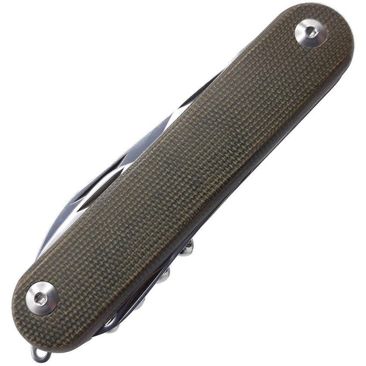 MKM-Maniago Knife Makers Malga 6 Multipurpose Knife Green Micarta Bohler M390 - Knives.mx