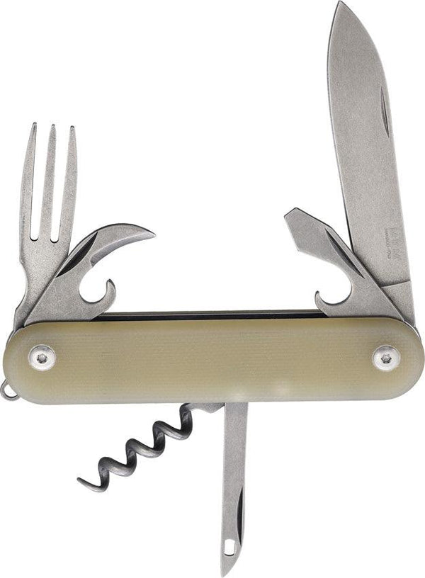 MKM-Maniago Knife Makers Malga 6 Multipurpose Knife Jade G10 Bohler M390 - Knives.mx