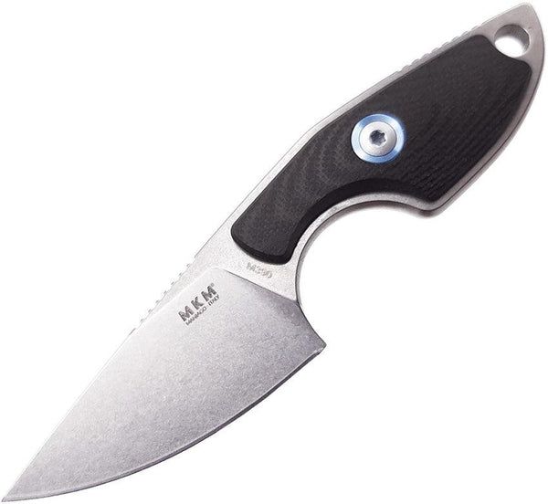 MKM-Maniago Knife Makers Mikro 1 Fixed Blade Black G10 Stonewash Bohler M390 - Knives.mx