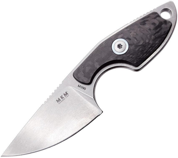 MKM-Maniago Knife Makers Mikro 1 Fixed Blade Carbon Fiber Stonewash Bohler M390 - Knives.mx