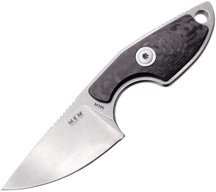 MKM-Maniago Knife Makers Mikro 1 Fixed Blade Carbon Fiber Stonewash Bohler M390 - Knives.mx