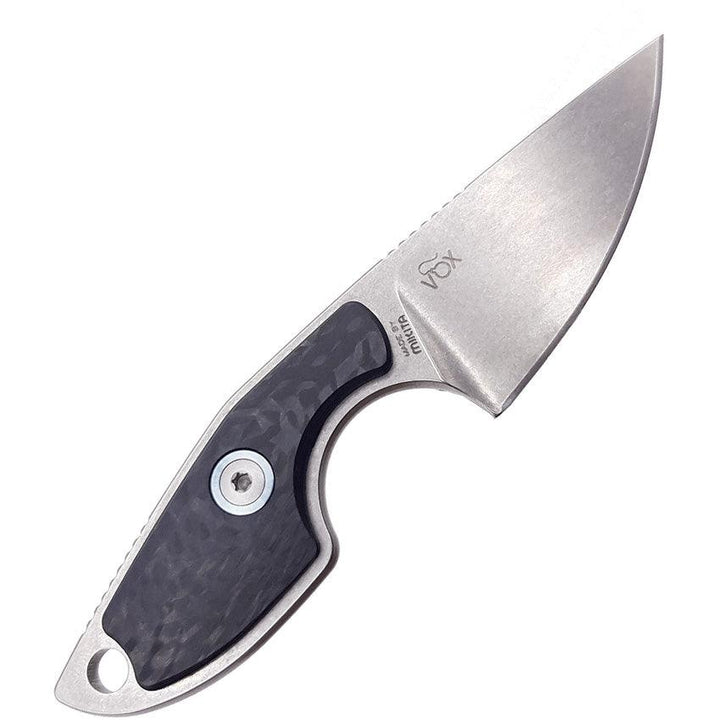 MKM-Maniago Knife Makers Mikro 1 Fixed Blade Carbon Fiber Stonewash Bohler M390 - Knives.mx