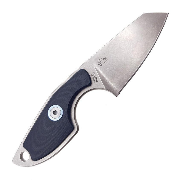 MKM-Maniago Knife Makers Mikro 2 Fixed Blade Black G10 Stonewash Sheepsfoot Bohler M390 - Knives.mx