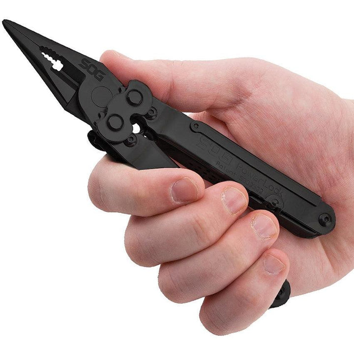 Multi Herramienta SOG Powerlock Black (With Scissors, Nylon Pouch) - Knives.mx