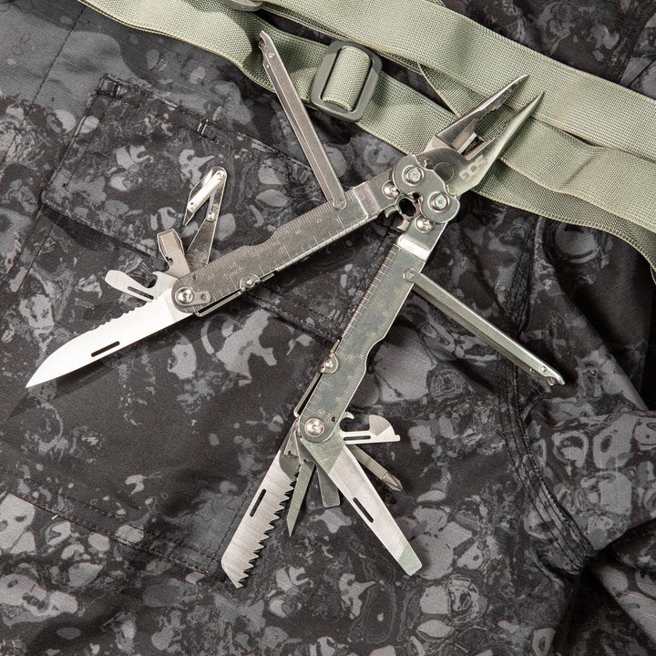 Multi Herramienta SOG Powerlock Satin (With V-Cutter,-Nylon Pouch) - Knives.mx