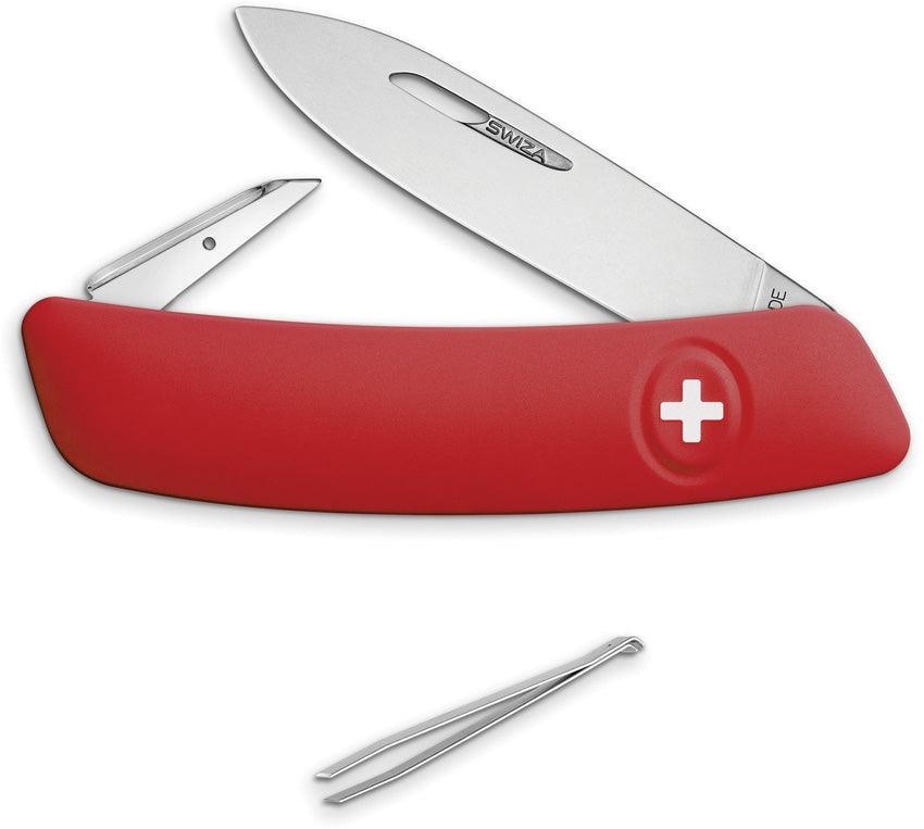 Navaja Suiza Multiusos SWIZA D00 Pocket Knife Red - Knives.mx