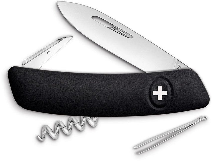 Navaja Suiza Multiusos SWIZA D01 Swiss Pocket Knife Black - Knives.mx