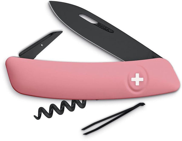 Navaja Suiza Multiusos SWIZA D01 Swiss Pocket Knife Pink - Knives.mx