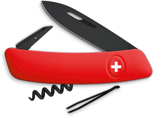 Navaja Suiza Multiusos SWIZA D01 Swiss Pocket Knife Red - Knives.mx