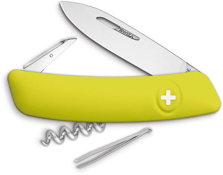 Navaja Suiza Multiusos SWIZA D01 Swiss Pocket Knife Yellow - Knives.mx