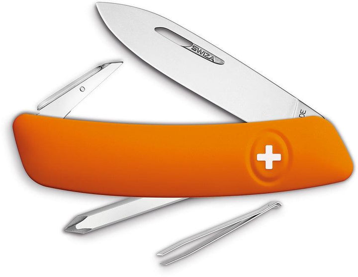 Navaja Suiza Multiusos SWIZA D02 Swiss Pocket Knife Orange - Knives.mx