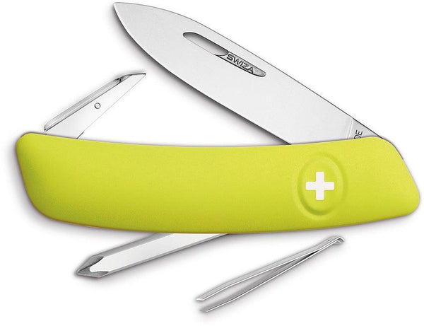 Navaja Suiza Multiusos SWIZA D02 Swiss Pocket Knife Yellow - Knives.mx