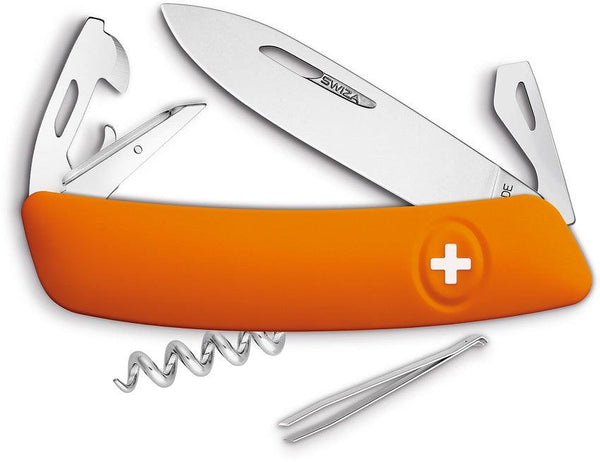 Navaja Suiza Multiusos SWIZA D03 Swiss Pocket Knife Orange - Knives.mx