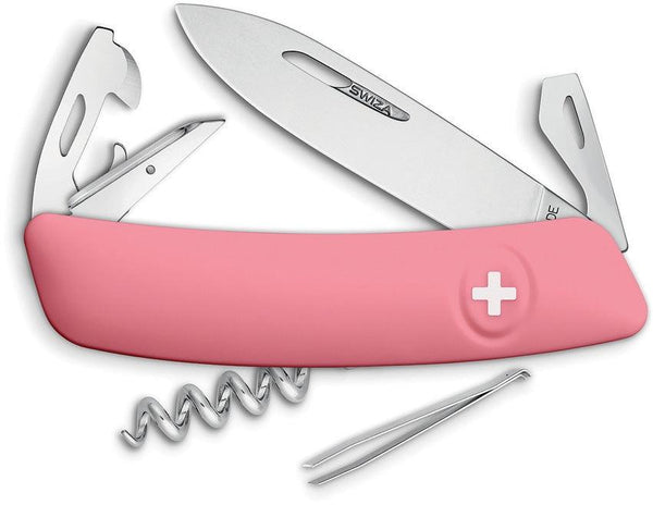 Navaja Suiza Multiusos SWIZA D03 Swiss Pocket Knife Pink - Knives.mx