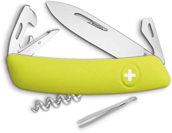 Navaja Suiza Multiusos SWIZA D03 Swiss Pocket Knife Yellow - Knives.mx