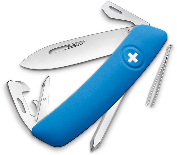 Navaja Suiza Multiusos SWIZA D04 Swiss Pocket Knife Blue - Knives.mx