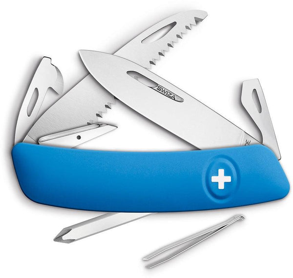 Navaja Suiza Multiusos SWIZA D06 Swiss Pocket Knife Blue - Knives.mx