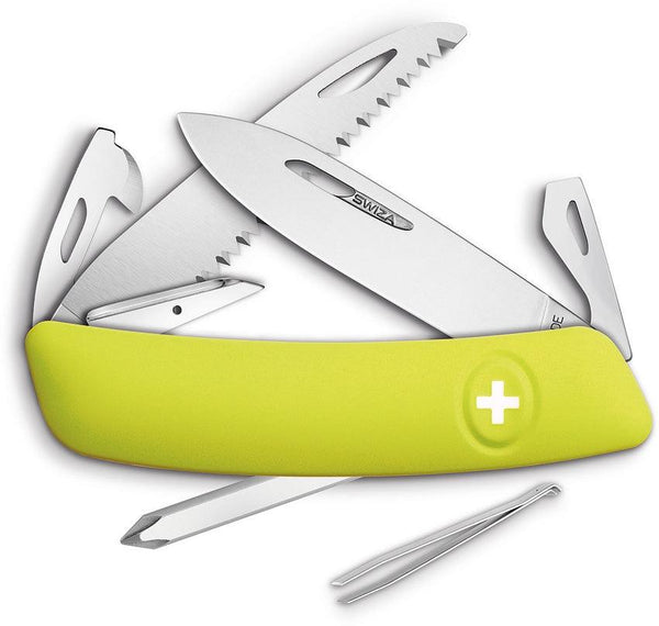 Navaja Suiza Multiusos SWIZA D06 Swiss Pocket Knife Yellow - Knives.mx