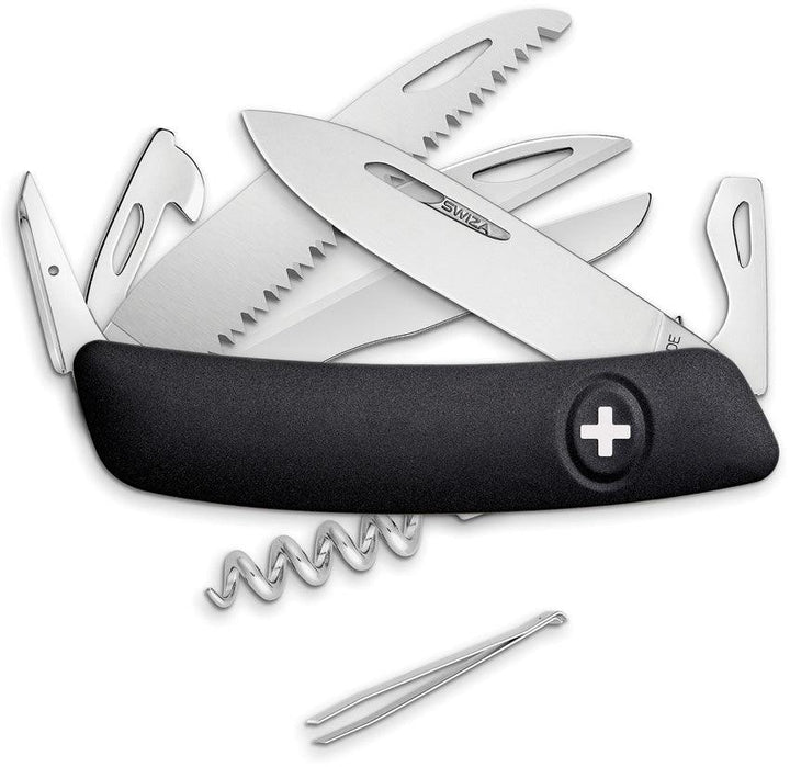 Navaja Suiza Multiusos SWIZA D09 Pocket Knife Black - Knives.mx