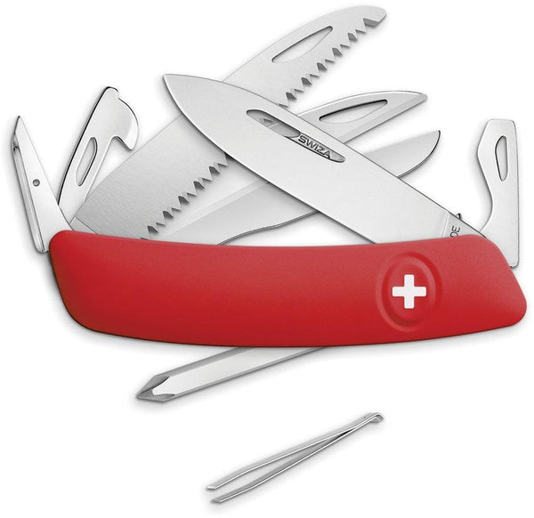 Navaja Suiza Multiusos SWIZA D10 Pocket Knife Red - Knives.mx