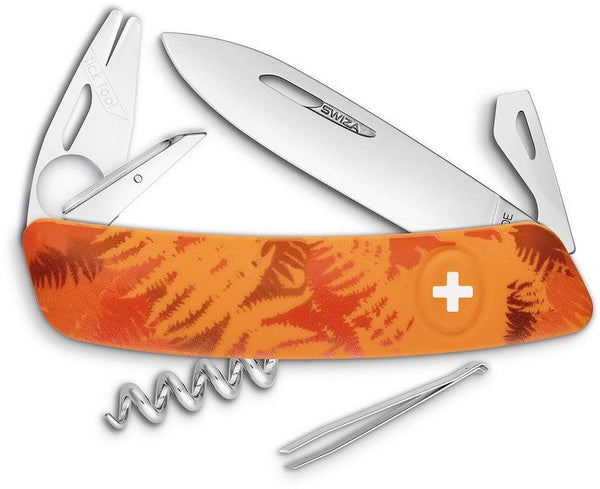 Navaja Suiza Multiusos SWIZA TT03 Tick Tool Orange Fern - Knives.mx