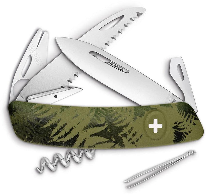 Navaja Suiza Multiusos SWIZA TT05 Tick Tool Olive Fern - Knives.mx