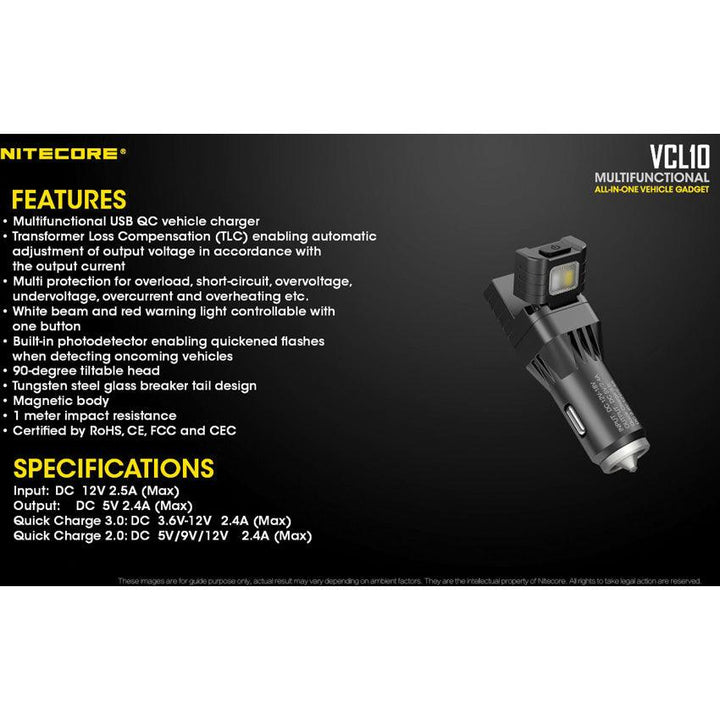 Nitecore Multifunction Vehicle Gadget - Knives.mx