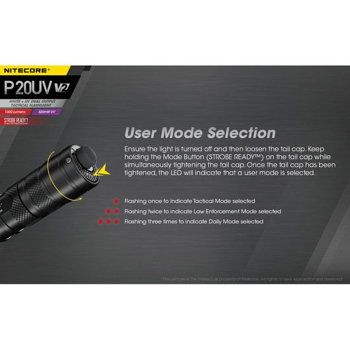Nitecore P20 V2 LED Flashlight - Knives.mx
