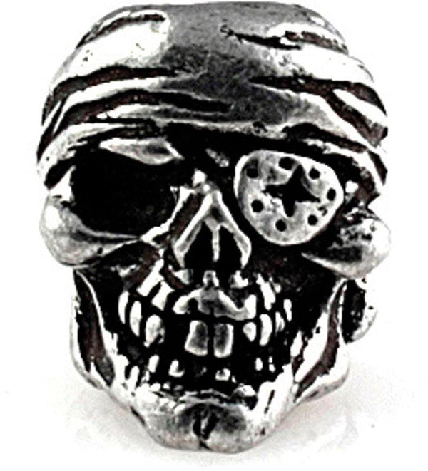 One-Eye Jack Skull Bead Pewter - Knives.mx