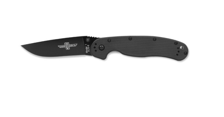 Ontario Rat I Black GFN AUS-8 - Knives.mx