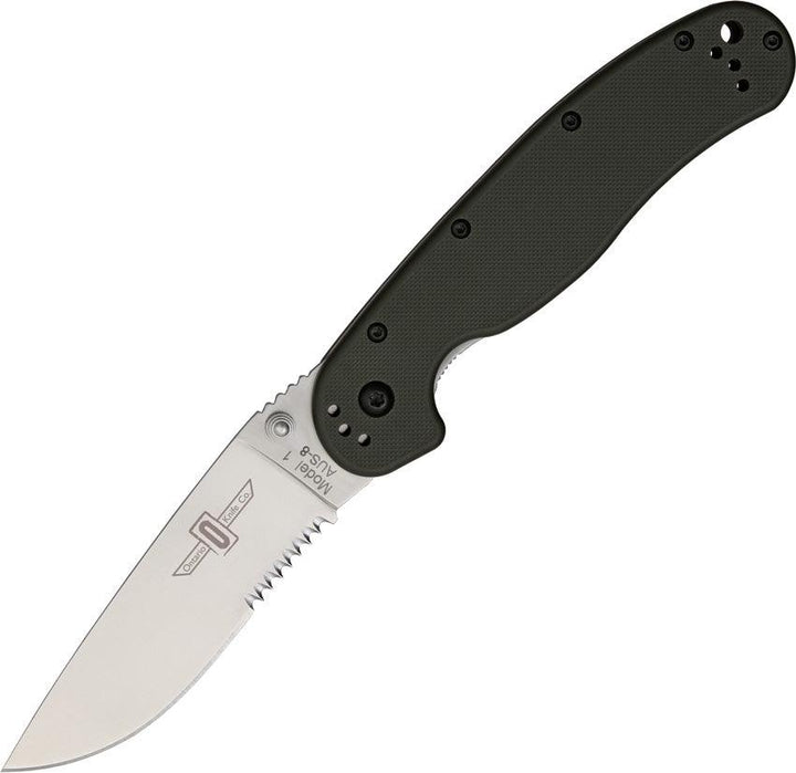 Ontario RAT I Black Nylon Serrated AUS-8 - Knives.mx