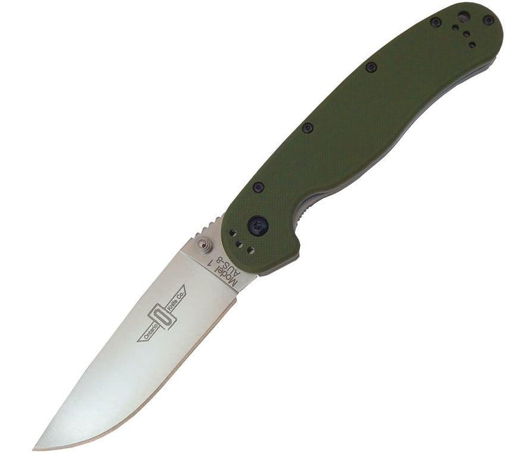 Ontario RAT I Linerlock Green AUS-8 - Knives.mx