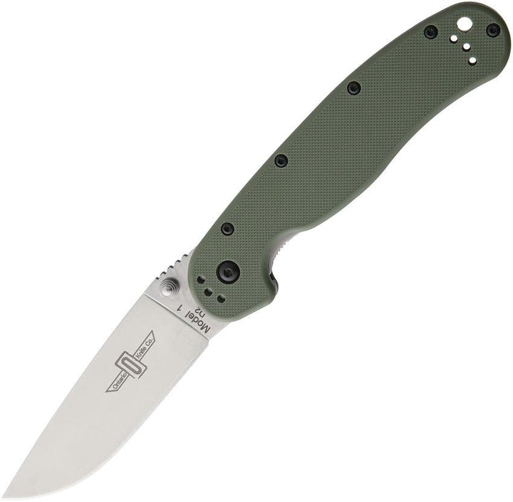 Ontario RAT I Linerlock OD Green Nylon D2 - Knives.mx